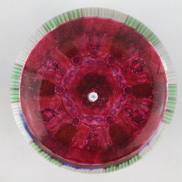 Perthshire PP161 1994 Millefiori Hexagon Cane Radial Twist LE Paperweight Cert - Picture 4 of 16